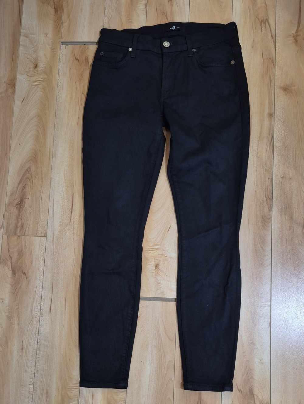 7 For All Mankind Women's Size 27 Black Slim Jeans
